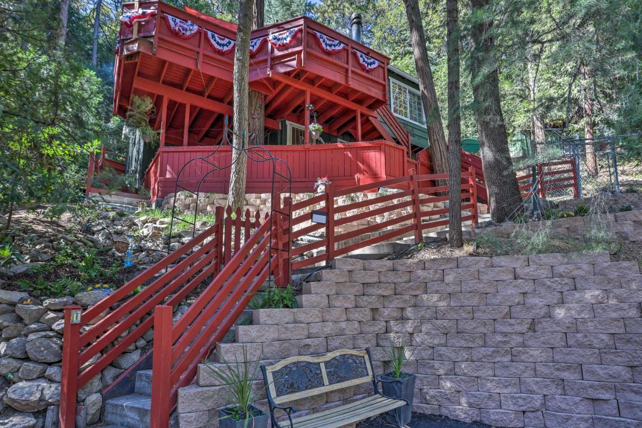 Boho Crestline Cabin, 1 Mile To Lake Gregory! Eksteriør billede